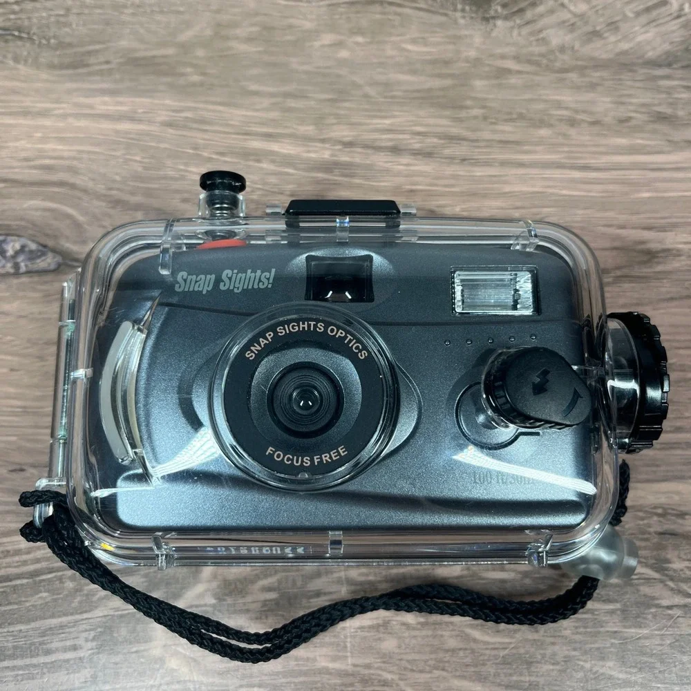 Snap Sights 35mm Film Camera Gray Waterproof Casing 100ft Manual